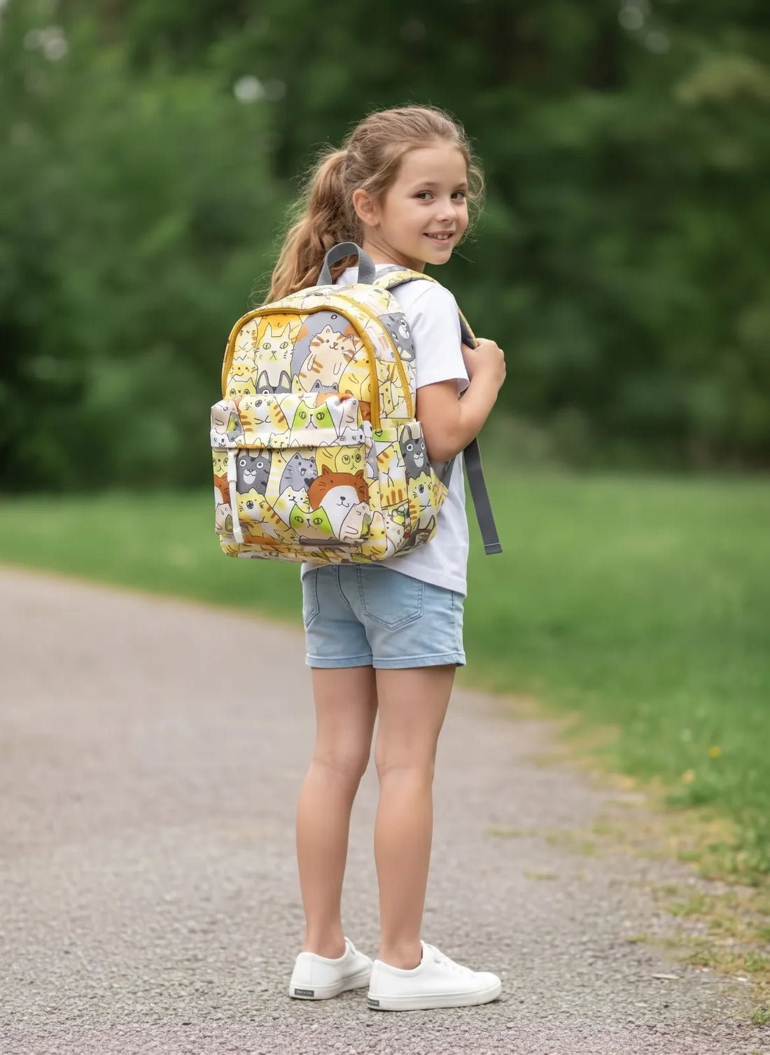 ENSAC Aesthetic Backpacks for College Girl & kids – Jute-Polyester Canvas & Corduroy Laptop Backpack