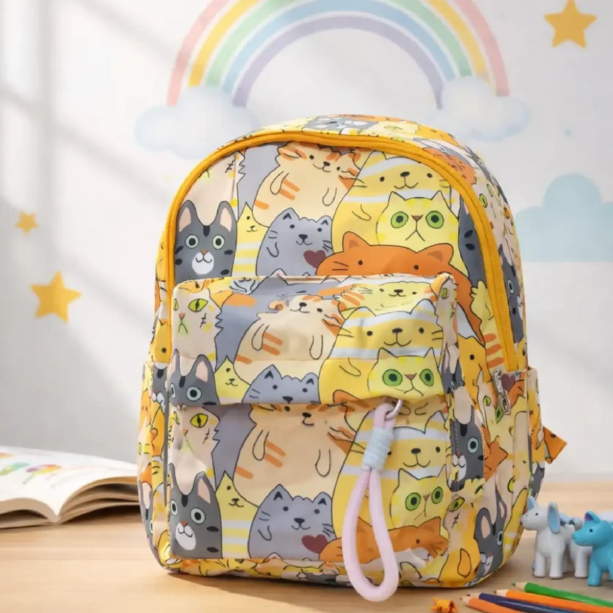 ENSAC Aesthetic Backpacks for College Girl & kids – Jute-Polyester Canvas & Corduroy Laptop Backpack