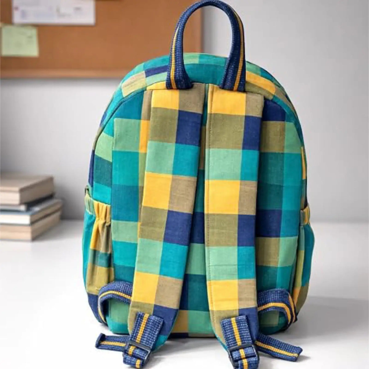 ENSAC Aesthetic Backpacks for College Girl & kids – Jute-Polyester Canvas & Corduroy Laptop Backpack