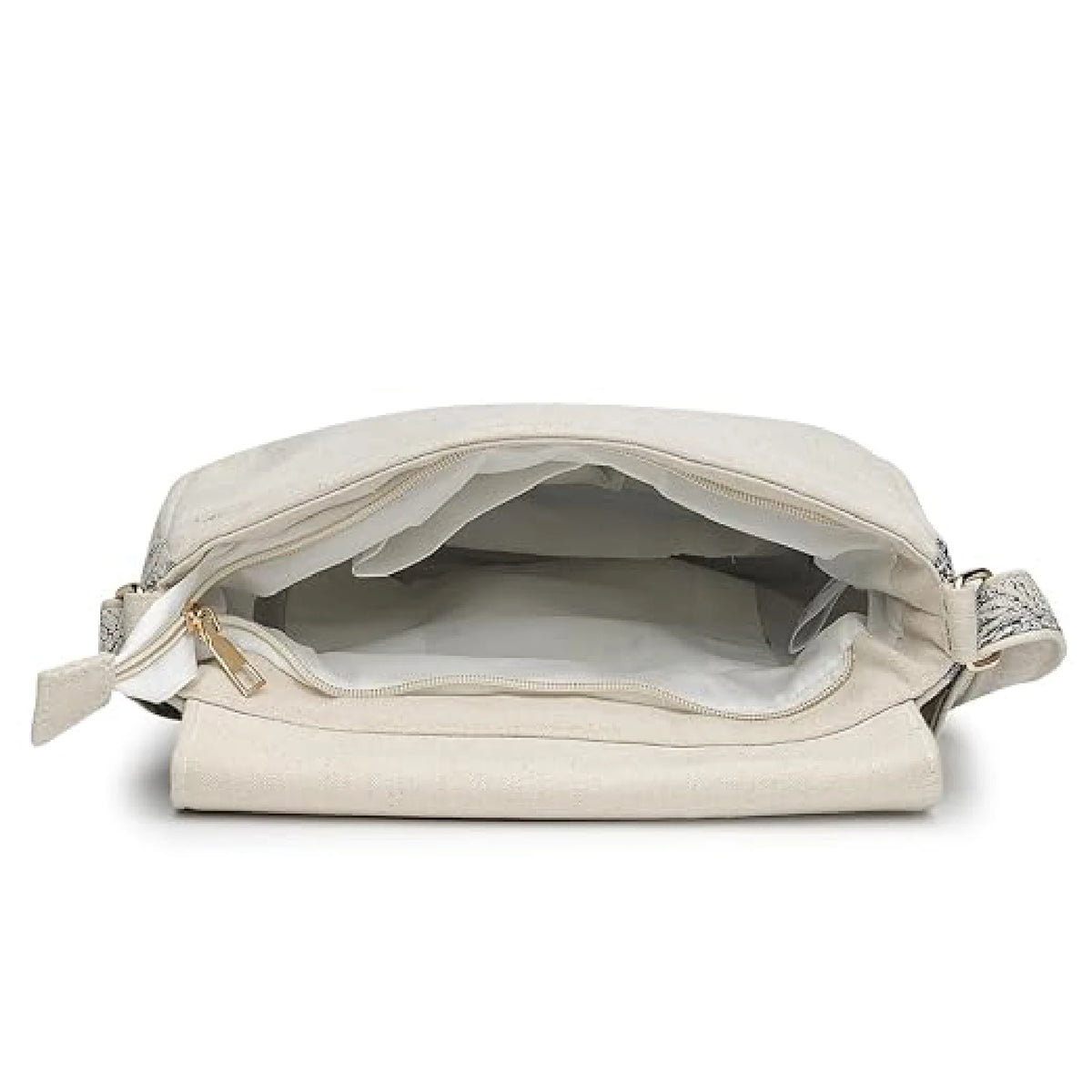 ENSAC Flap Sling Bag – Printed Canvas Crossbody Bag for Women