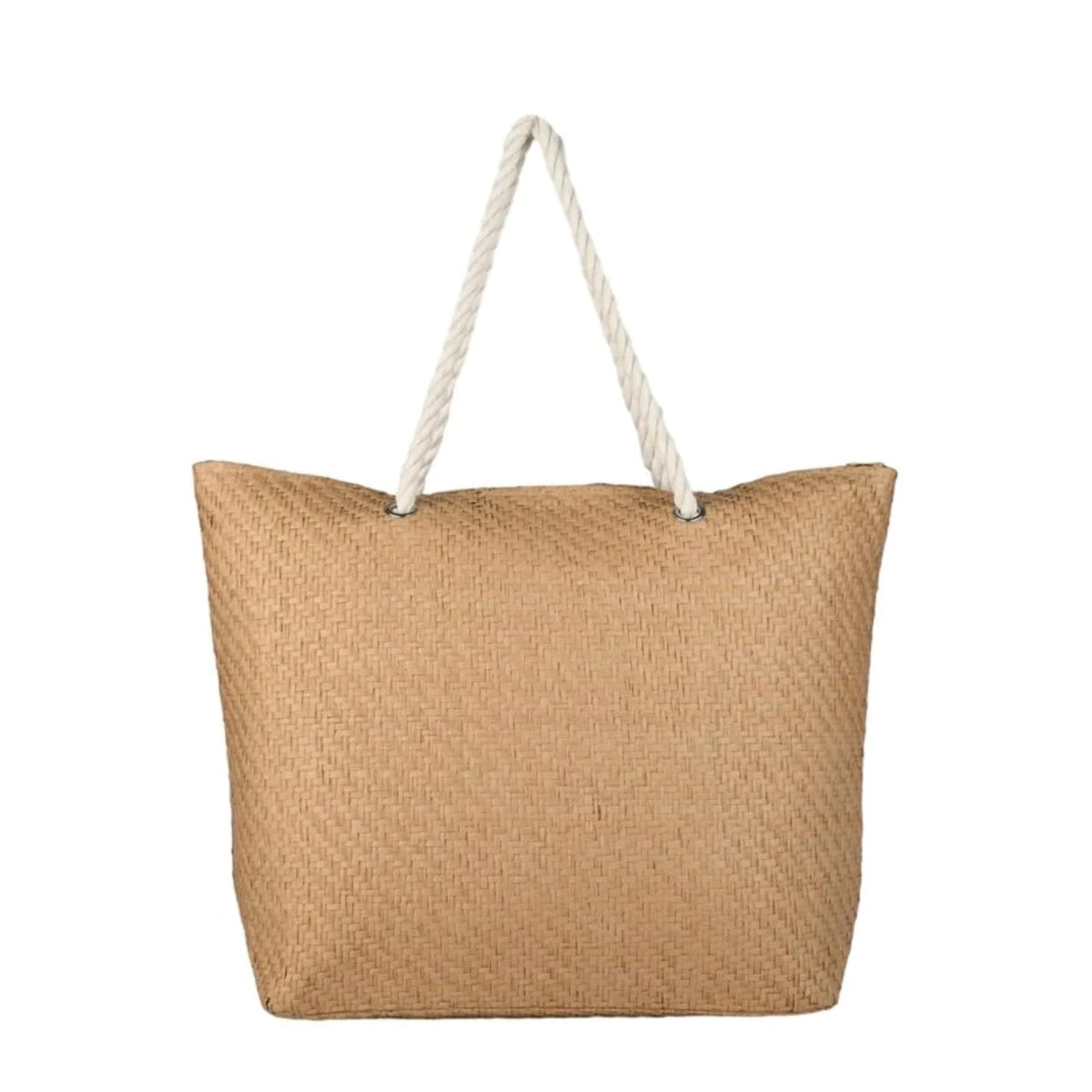ENSAC Womens Beach Bag | Paper Straw Printed Tote Bag with Handles
