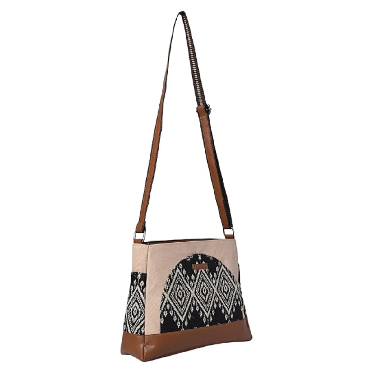 ENSAC Women's Floral Print Canvas Crossbody Sling Bag – Casual Shoulder Handbag