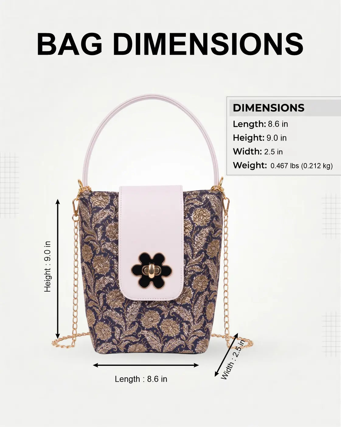 ENSAC Eternal Love Sling Bag | Silk Festive Top Handle Chain Handbag for Women