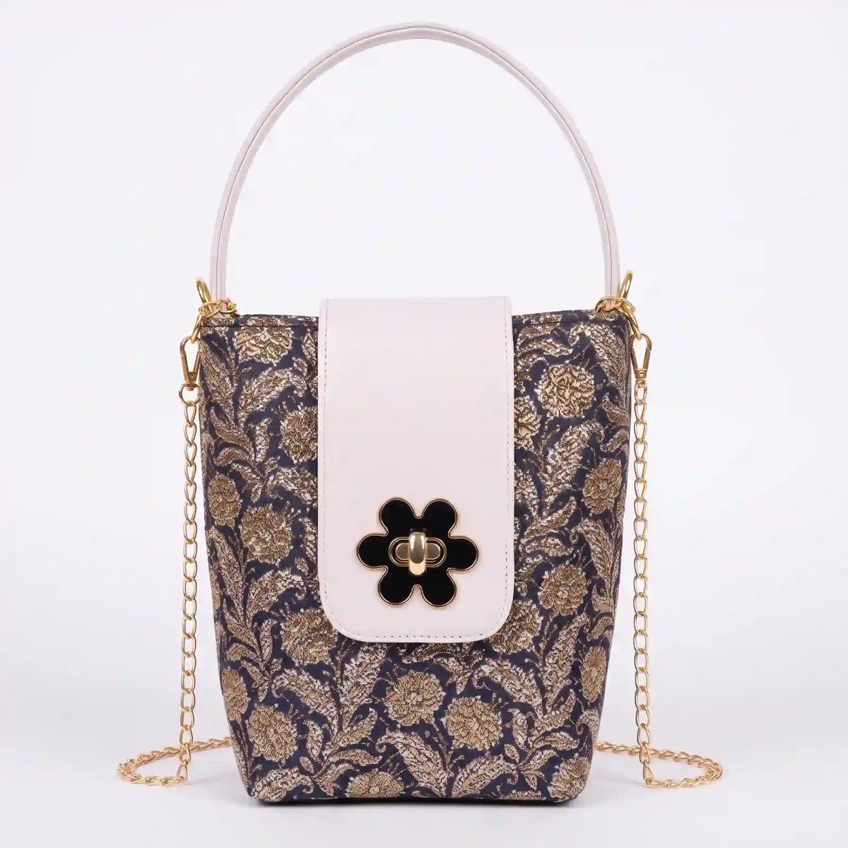 ENSAC Eternal Love Sling Bag | Silk Festive Top Handle Chain Handbag for Women