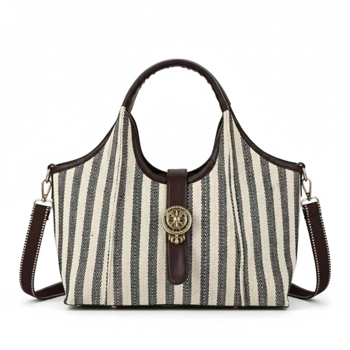 ENSAC Jute Hobo Handbag for Women – Large Shoulder Bag with Crossbody Strap
