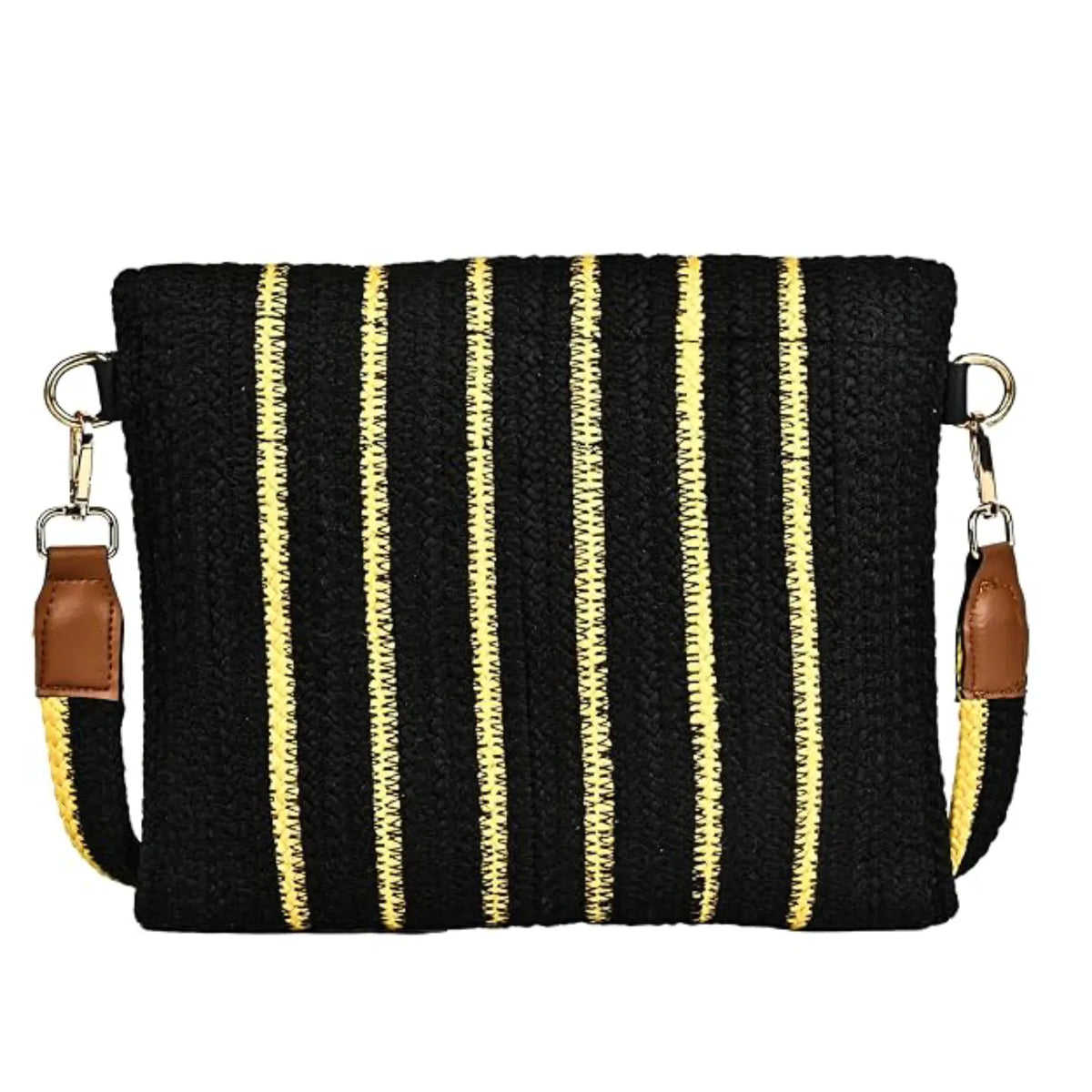 ENSAC Boho Sling Bag – Handcrafted Woven Jute Rope Crossbody Bag for Women