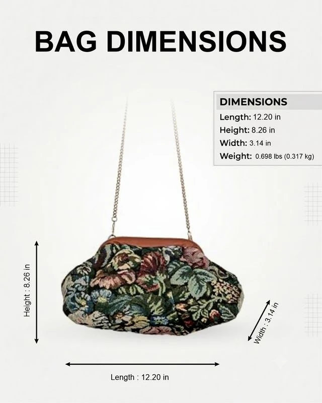 ENSAC Clutch Sling Bag for Women | Woven Jacquard Chain Strap Party Evening Bag