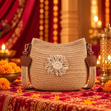 ENSAC Bucket Sling Bag for Women | Woven Nylon Rope Crossbody Bag