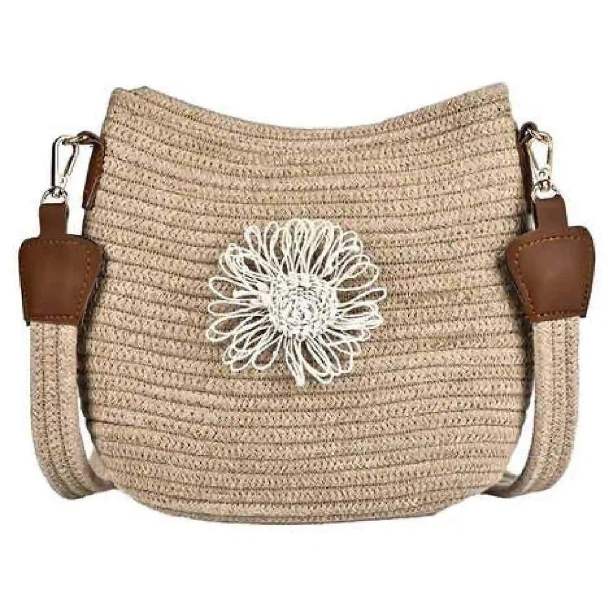 ENSAC Bucket Sling Bag for Women | Woven Nylon Rope Crossbody Bag