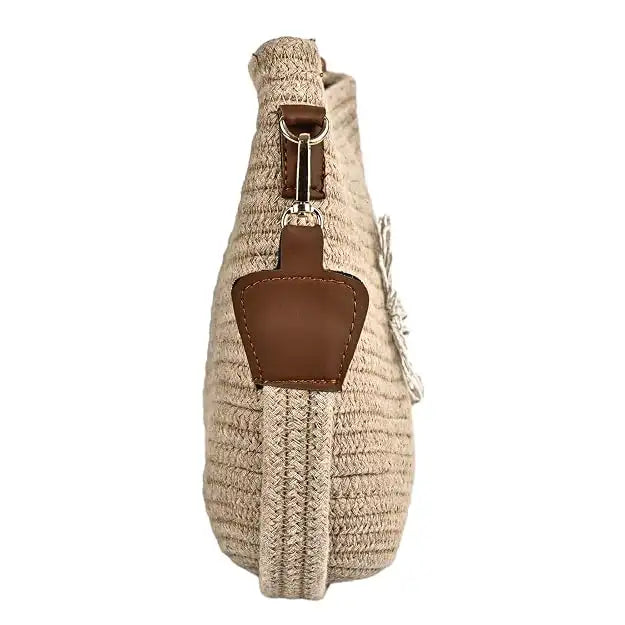 ENSAC Bucket Sling Bag for Women | Woven Nylon Rope Crossbody Bag