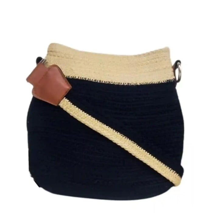 ENSAC Bucket Sling Bag for Women | Woven Nylon Rope Crossbody Bag