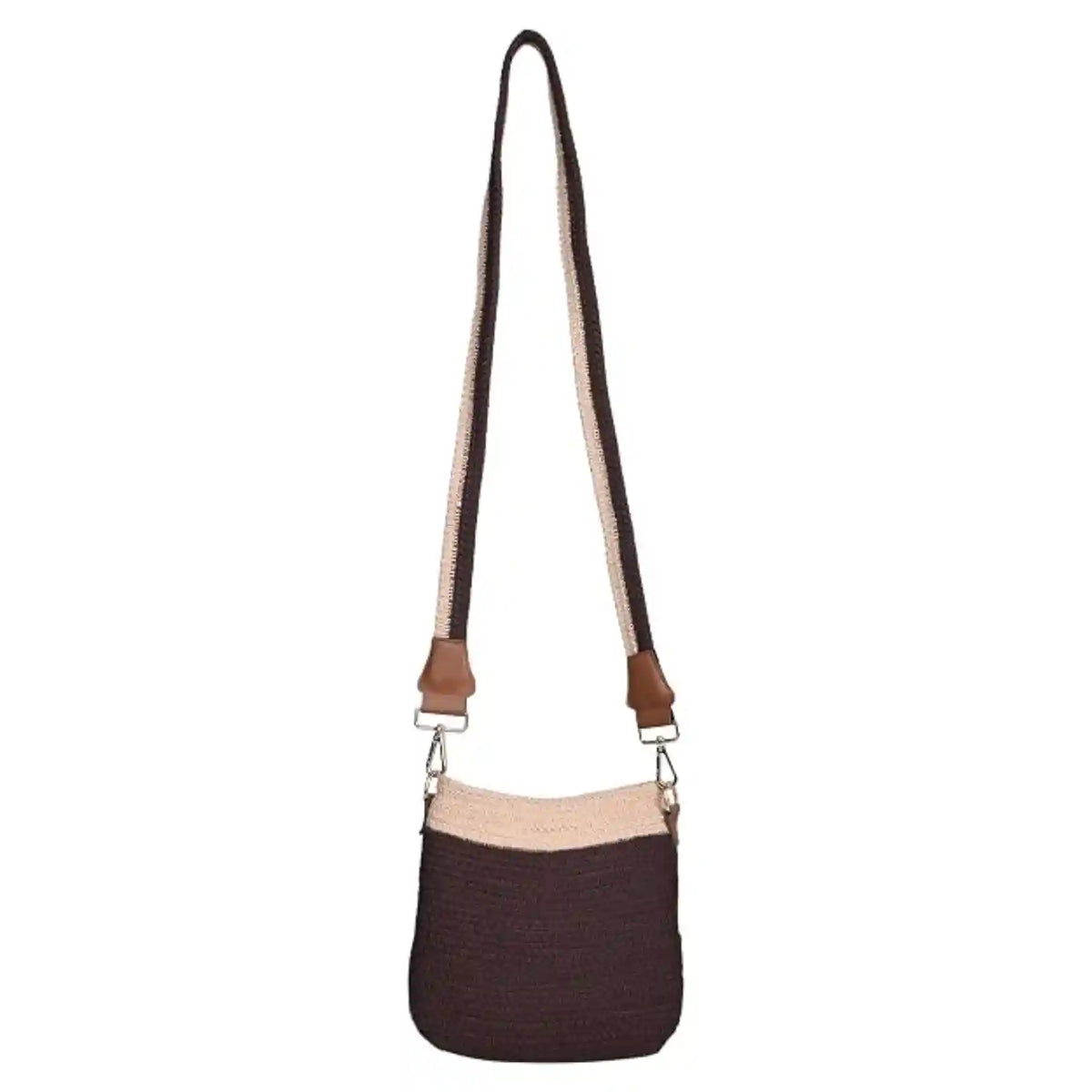ENSAC Bucket Sling Bag for Women | Woven Nylon Rope Crossbody Bag