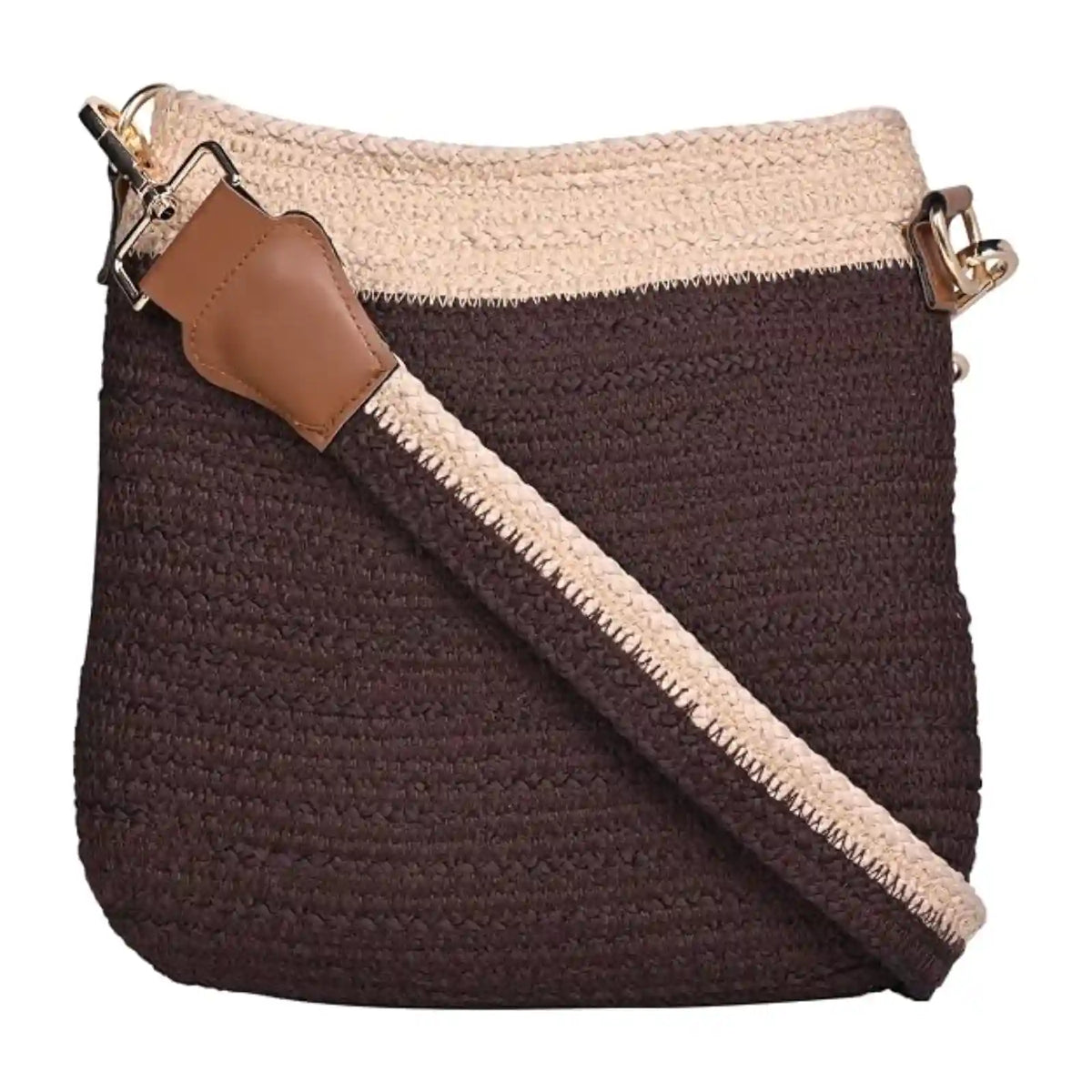 ENSAC Bucket Sling Bag for Women | Woven Nylon Rope Crossbody Bag
