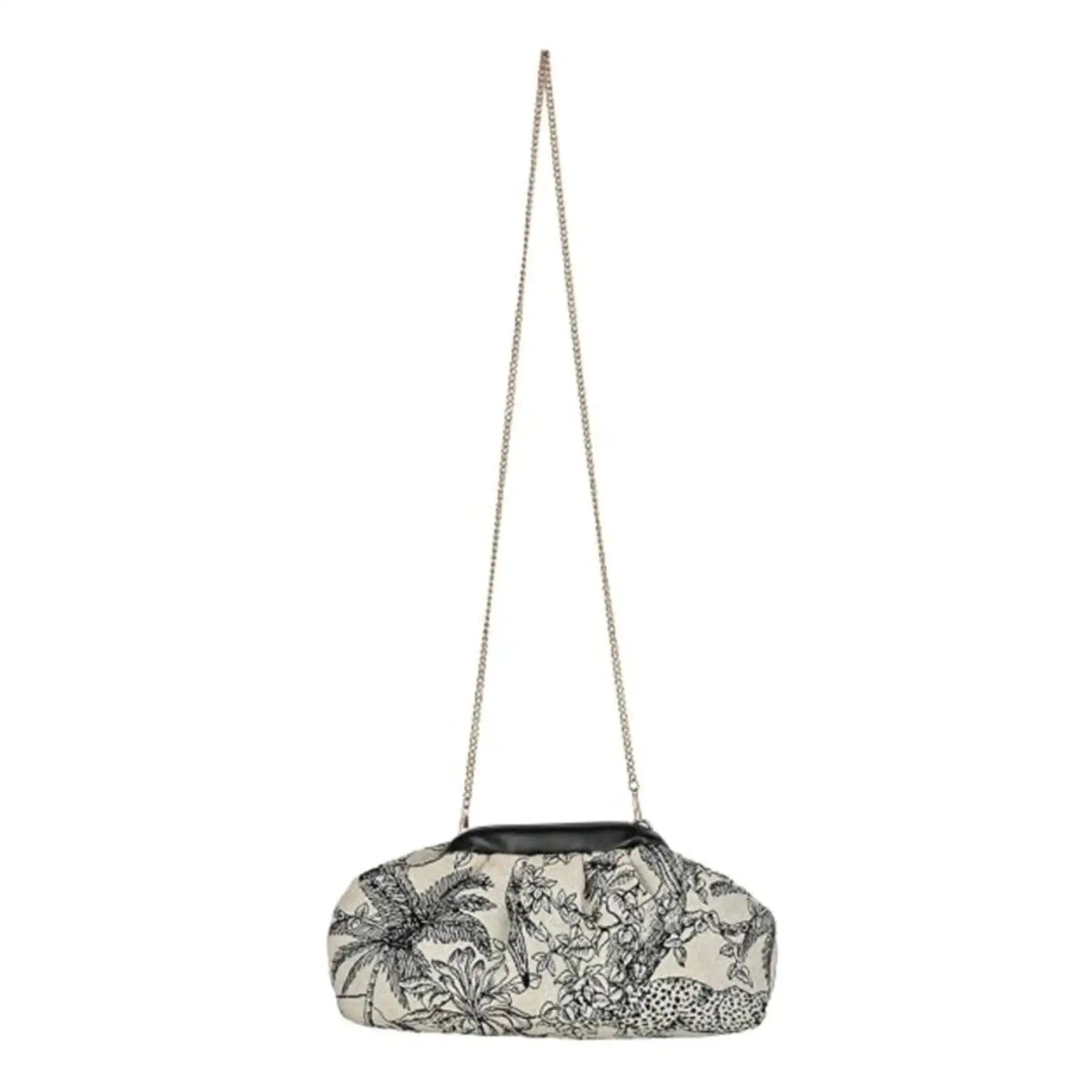 ENSAC Clutch Sling Bag for Women | Woven Jacquard Chain Strap Party Evening Bag