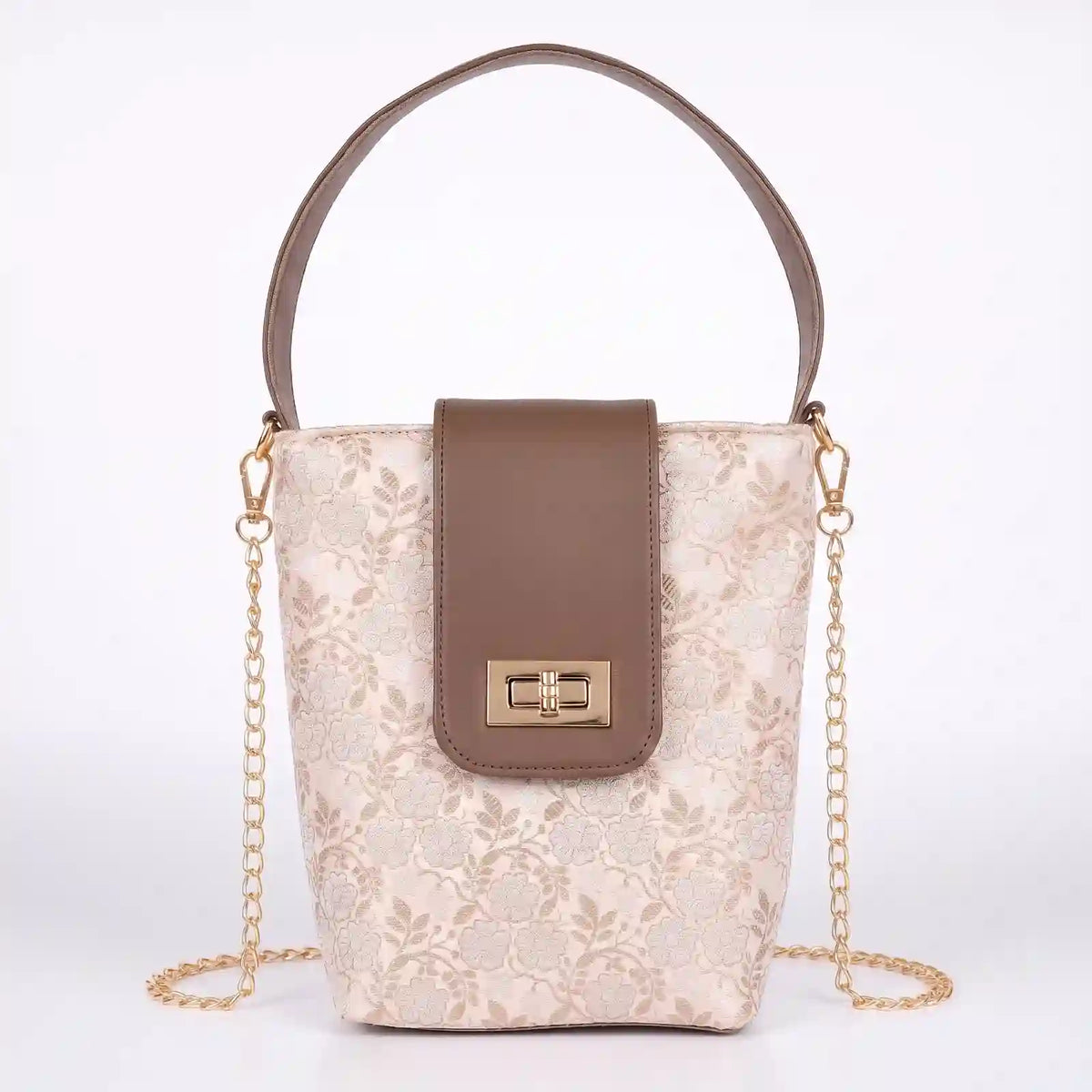 ENSAC Eternal Love Sling Bag | Silk Festive Top Handle Chain Handbag for Women