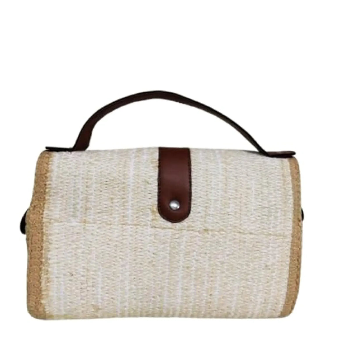 ENSAC Women's Woven Crochet Sling Bag with Flap, Top Handle & Crossbody Bag
