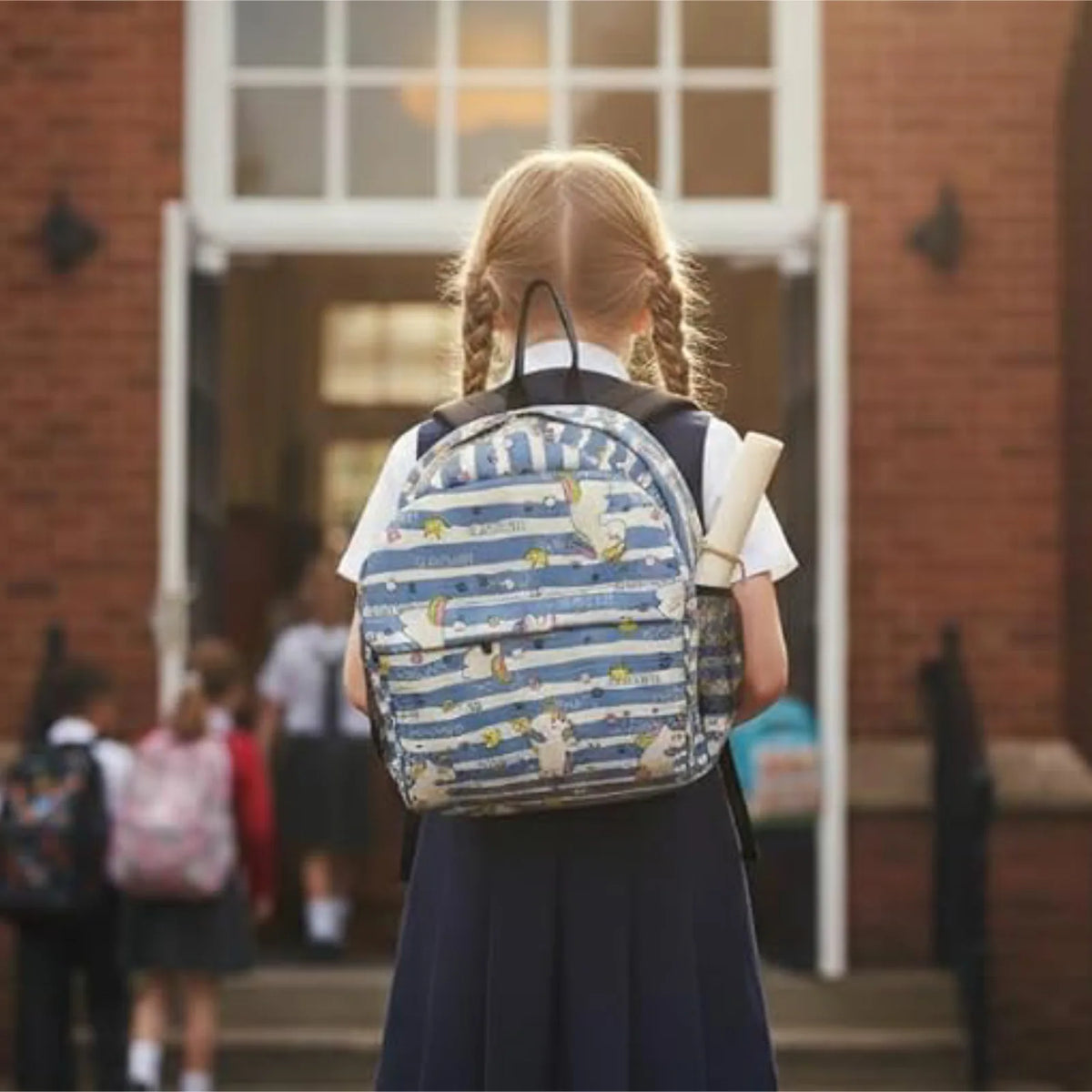 ENSAC Cute Backpack for Girls – Printed Canvas School & Picnic Travel Bag