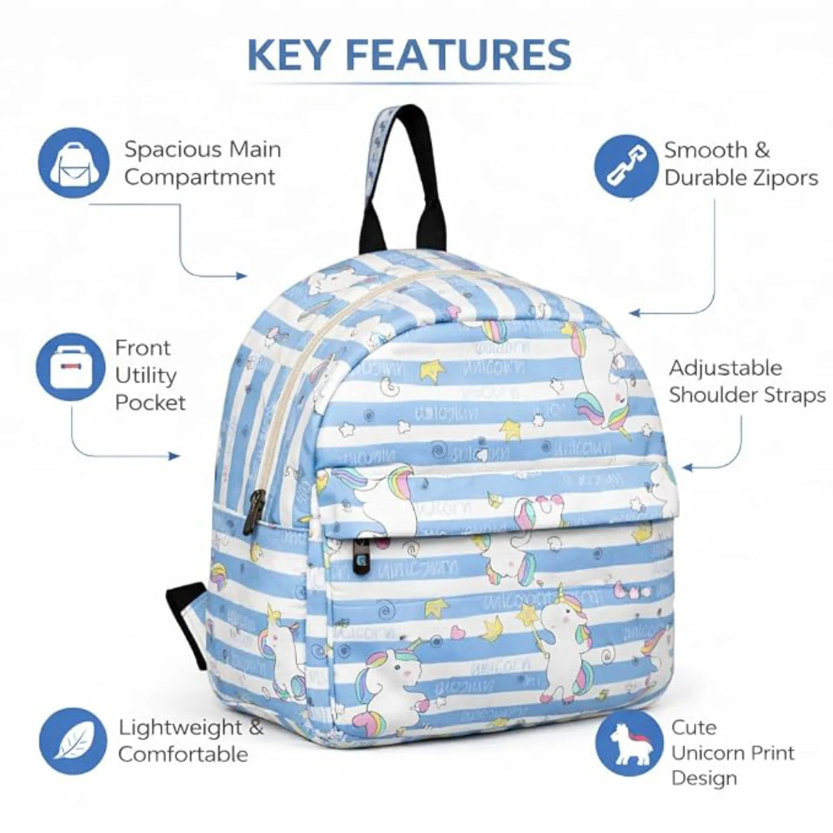 ENSAC Cute Backpack for Girls – Printed Canvas School & Picnic Travel Bag