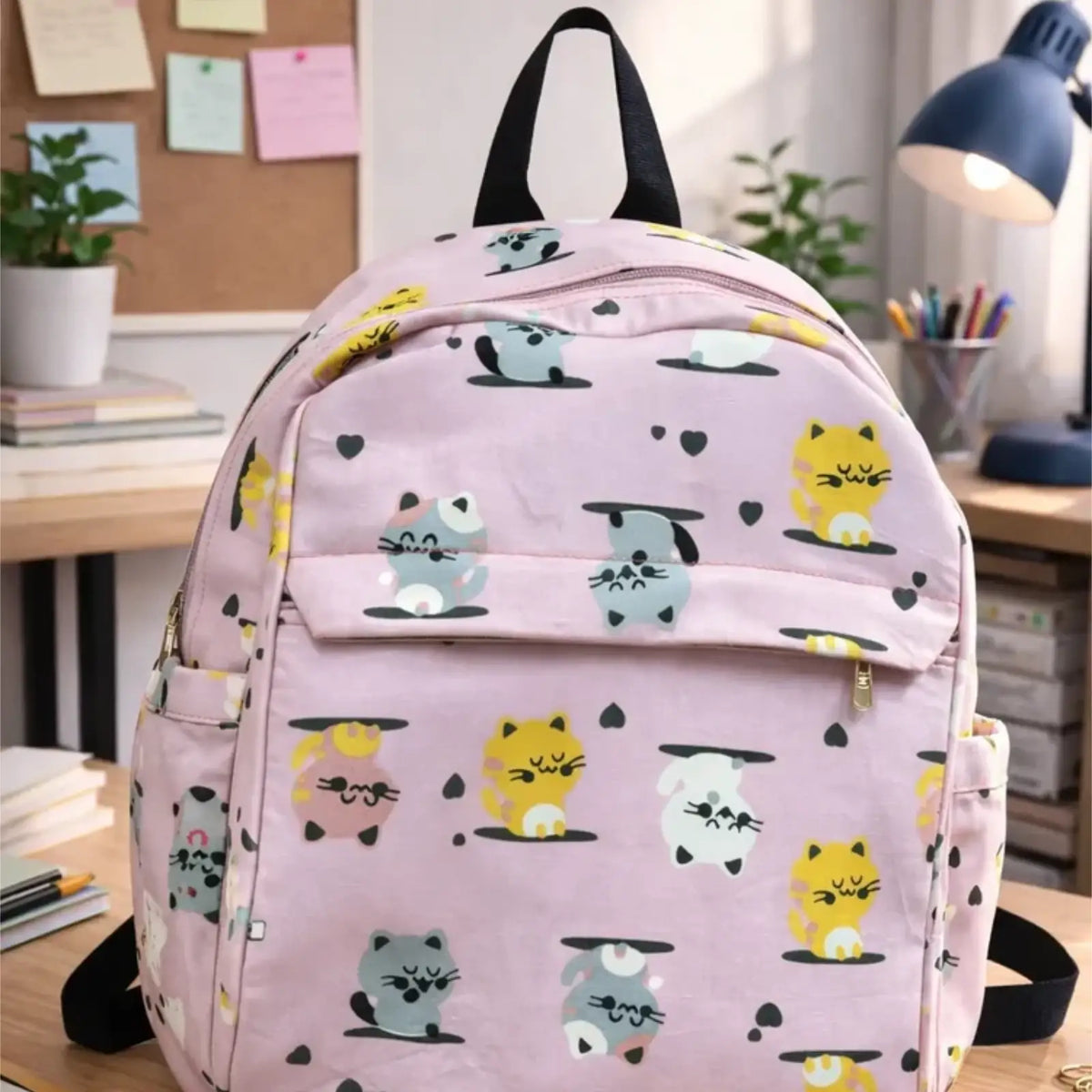ENSAC Cute Backpack for Girls – Printed Canvas School & Picnic Travel Bag