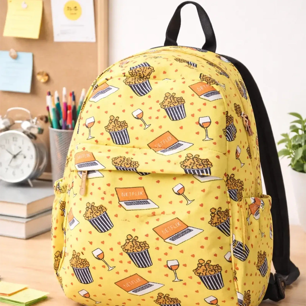 ENSAC Cute Backpack for Girls – Printed Canvas School & Picnic Travel Bag