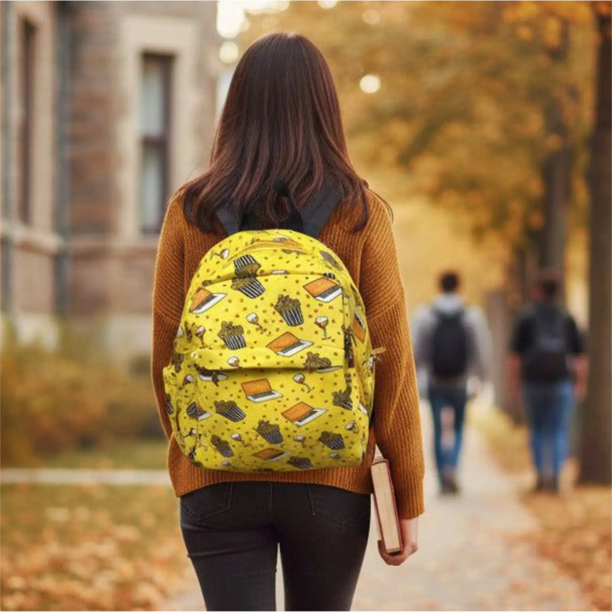ENSAC Cute Backpack for Girls – Printed Canvas School & Picnic Travel Bag
