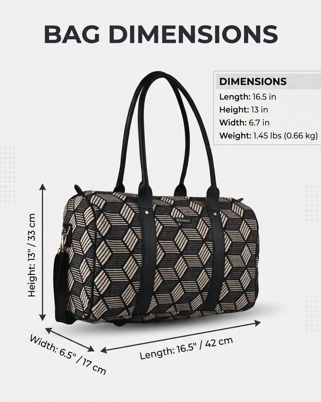 ENSAC Duffle Bag for Travel | Printed Weekender Handbag