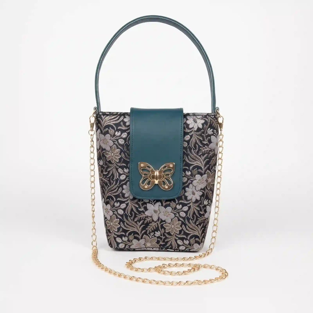 ENSAC Eternal Love Sling Bag | Silk Festive Top Handle Chain Handbag for Women