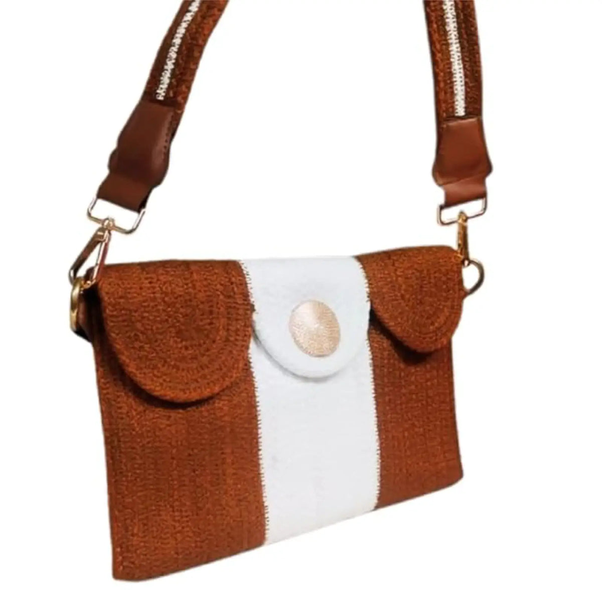ENSAC Women's Woven Envelope Sling Bag with Flap & Crossbody Strap