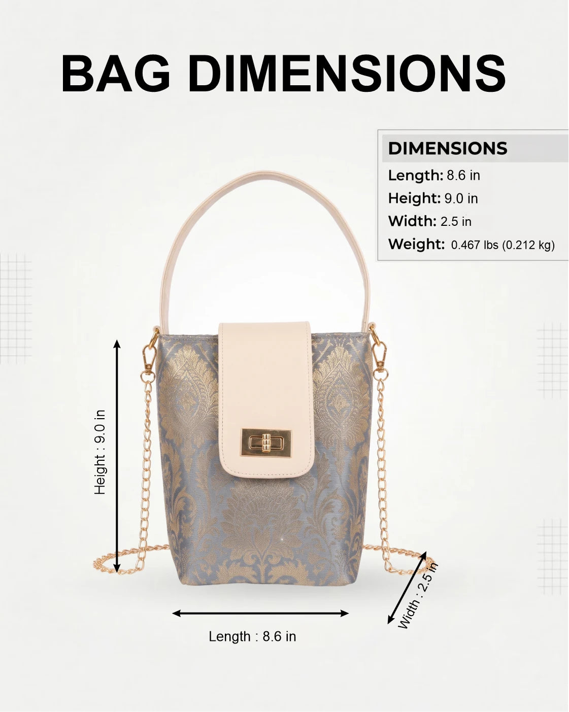 ENSAC Eternal Love Sling Bag | Silk Festive Top Handle Chain Handbag for Women