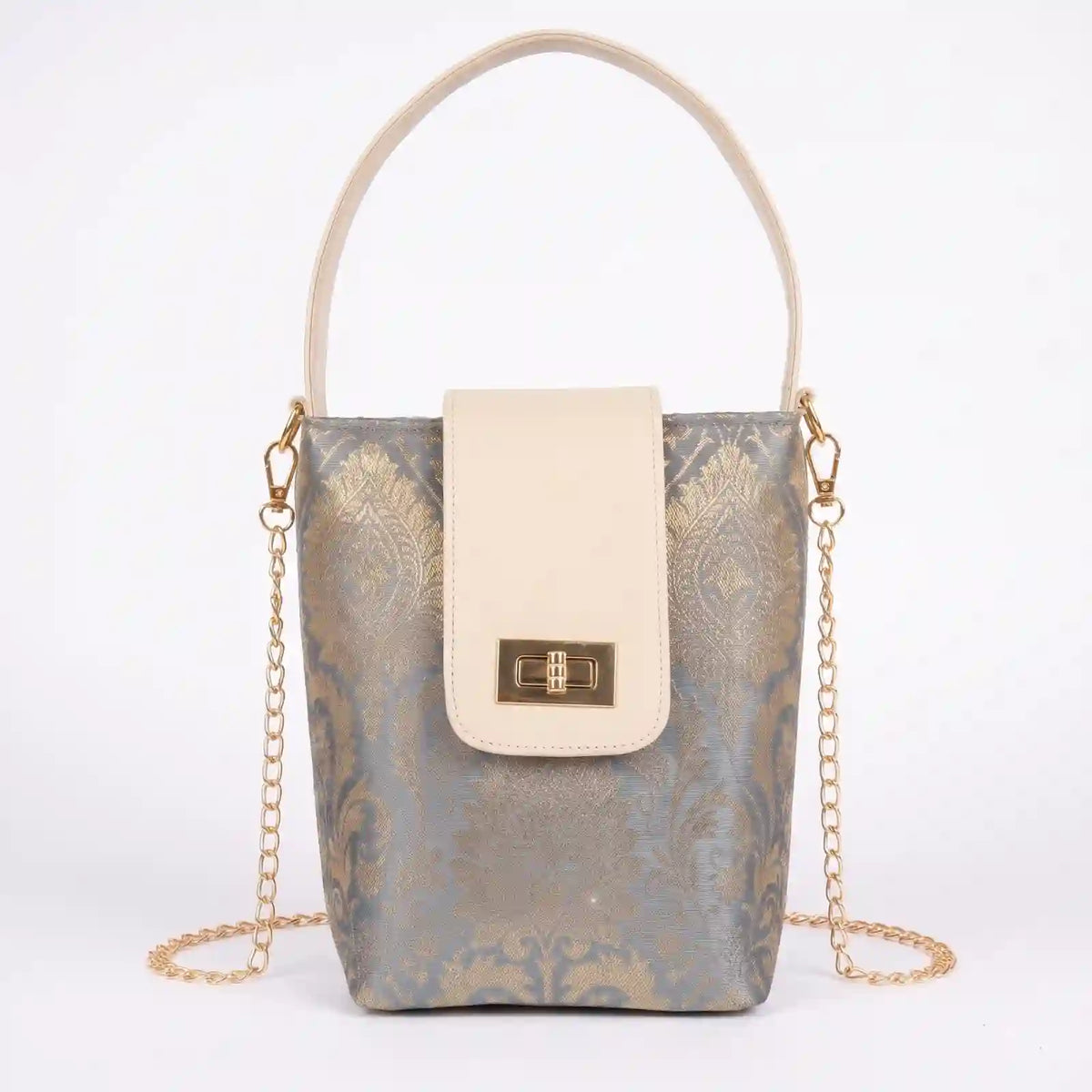 ENSAC Eternal Love Sling Bag | Silk Festive Top Handle Chain Handbag for Women