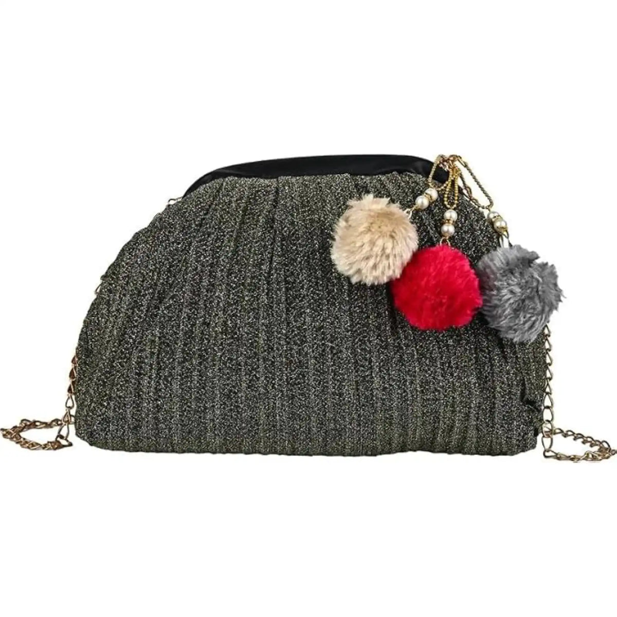 ENSAC Womens Clutch Bags | Jacquard Evening Party Clutch with Chain Strap