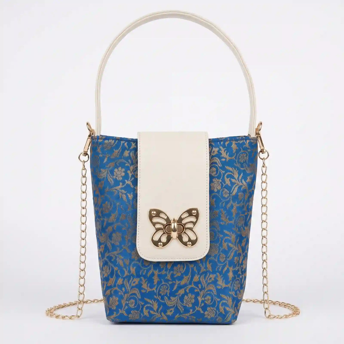 ENSAC Eternal Love Sling Bag | Silk Festive Top Handle Chain Handbag for Women