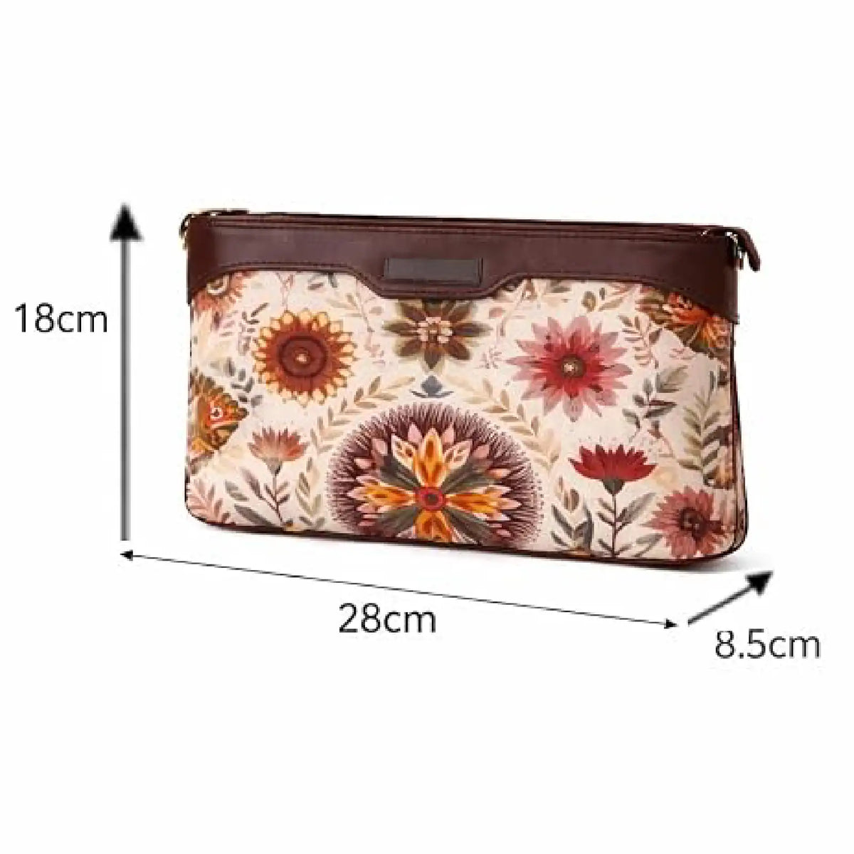 ENSAC Women's Ethnic Sling Bag – Printed Satin Silk Crossbody Bag