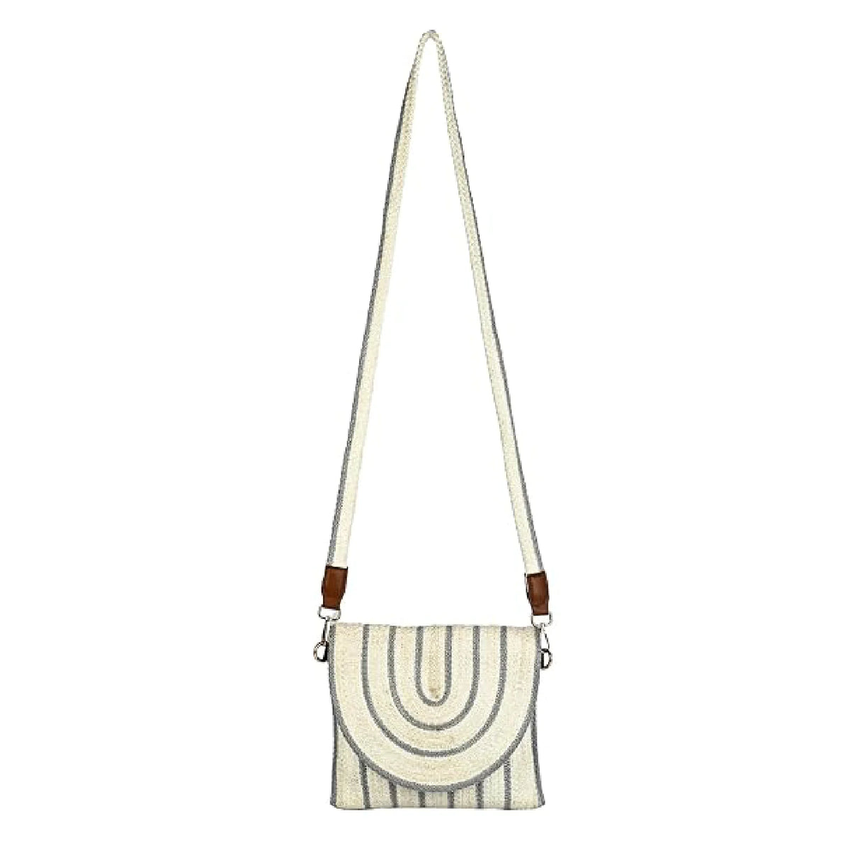 ENSAC Boho Sling Bag – Handcrafted Woven Jute Rope Crossbody Bag for Women
