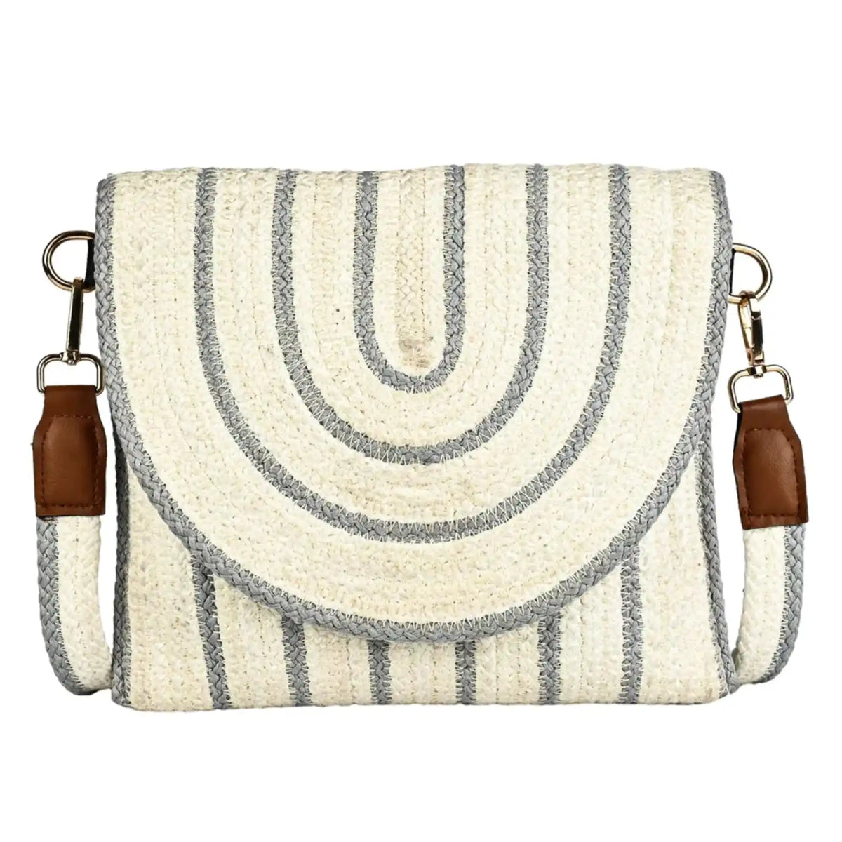 ENSAC Boho Sling Bag – Handcrafted Woven Jute Rope Crossbody Bag for Women