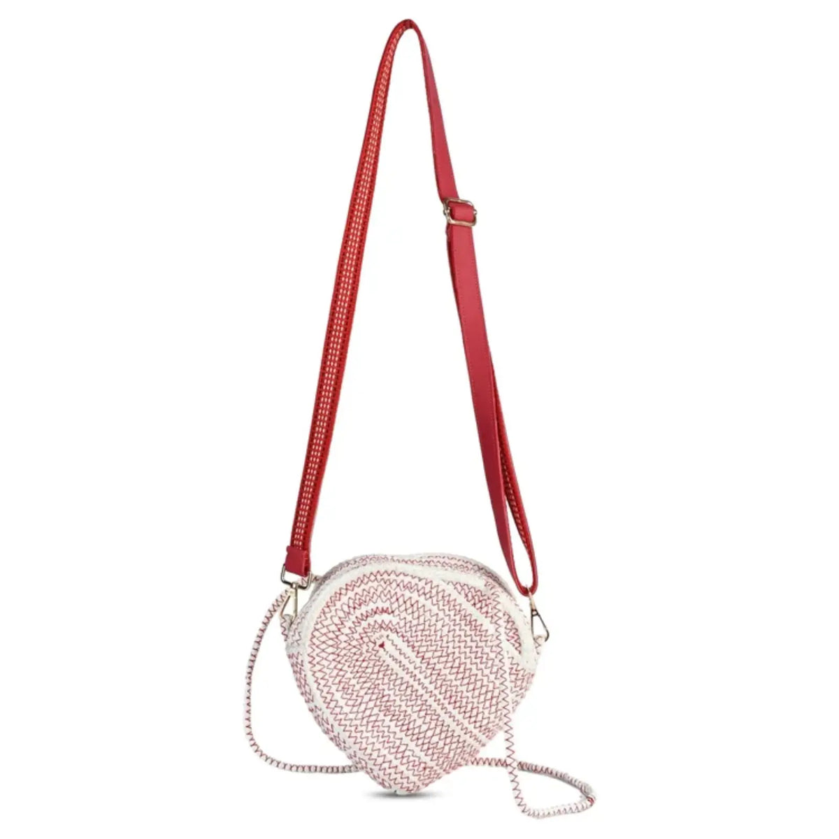 ENSAC Heart Shaped Bag for Women – Pearl Crossbody Sling Bag with Tassel