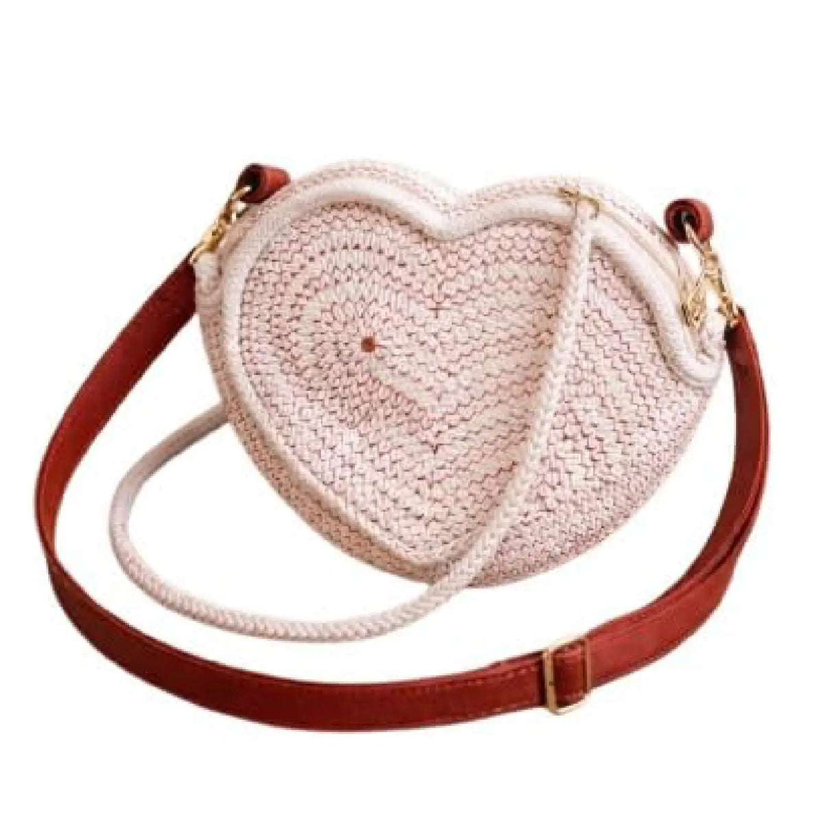 ENSAC Heart Shaped Bag for Women – Pearl Crossbody Sling Bag with Tassel
