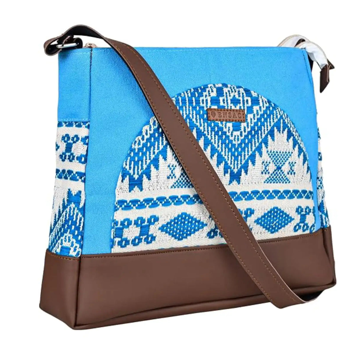 ENSAC Women's Floral Print Canvas Crossbody Sling Bag – Casual Shoulder Handbag