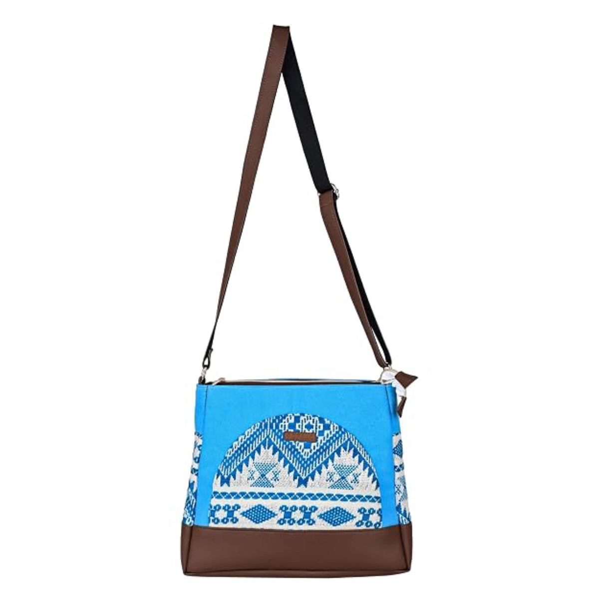 ENSAC Women's Floral Print Canvas Crossbody Sling Bag – Casual Shoulder Handbag