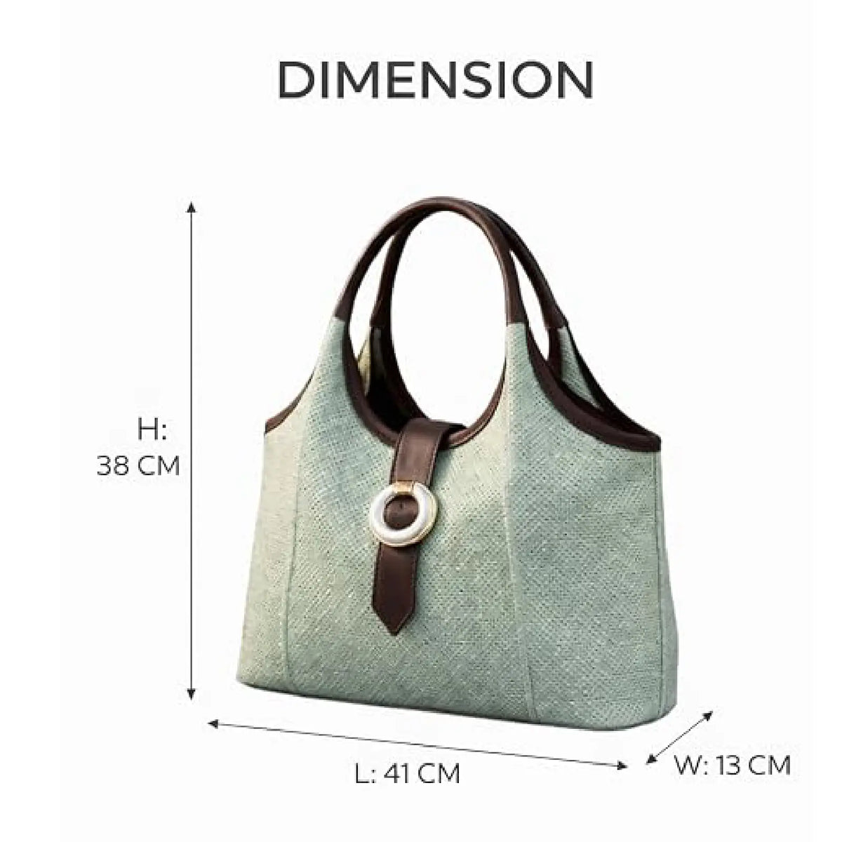 ENSAC Jute Hobo Handbag for Women – Large Shoulder Bag with Crossbody Strap