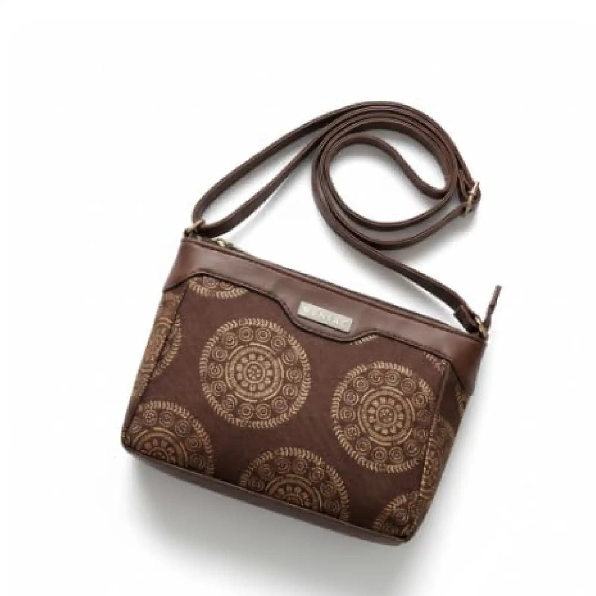 ENSAC Women's Ethnic Sling Bag – Printed Satin Silk Crossbody Bag