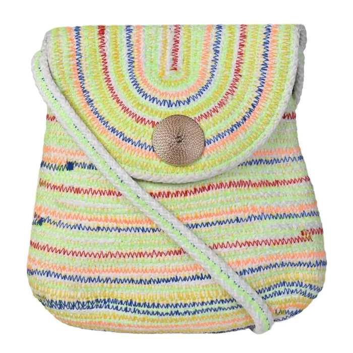 ENSAC Multi Color Sling Bag for Women – Handcrafted Woven Rope Crossbody Bag