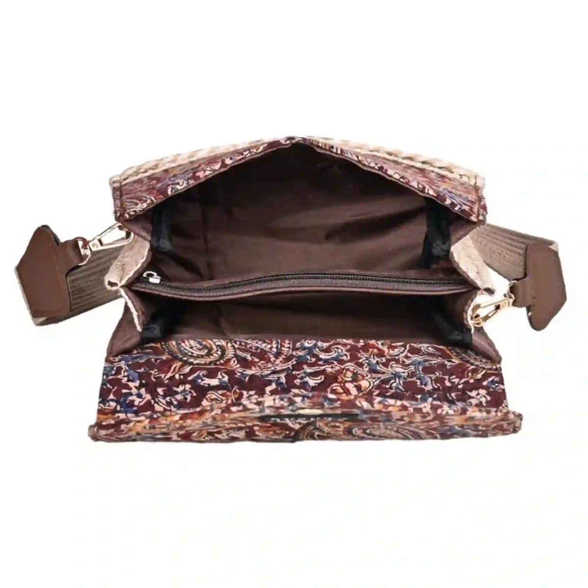 ENSAC Kalamkari Sling Bags – Handcrafted Canvas Crossbody Bags for Women