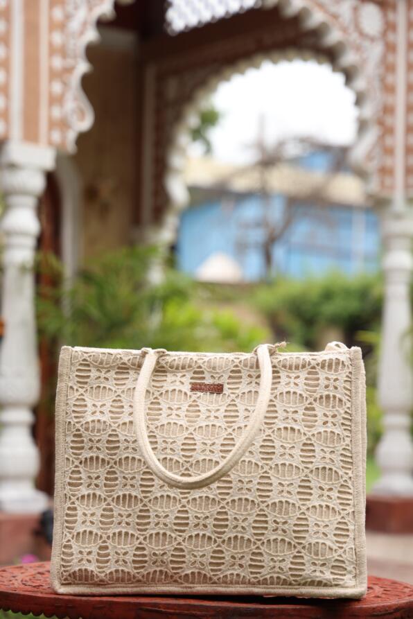 Cutwork Embroided Big Tote Bag