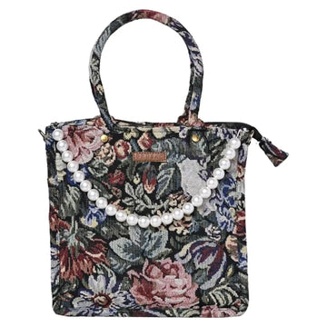 ENSAC Women's Printed Pearl Bag & Woven Jacquard Sling Bag with Top Handle