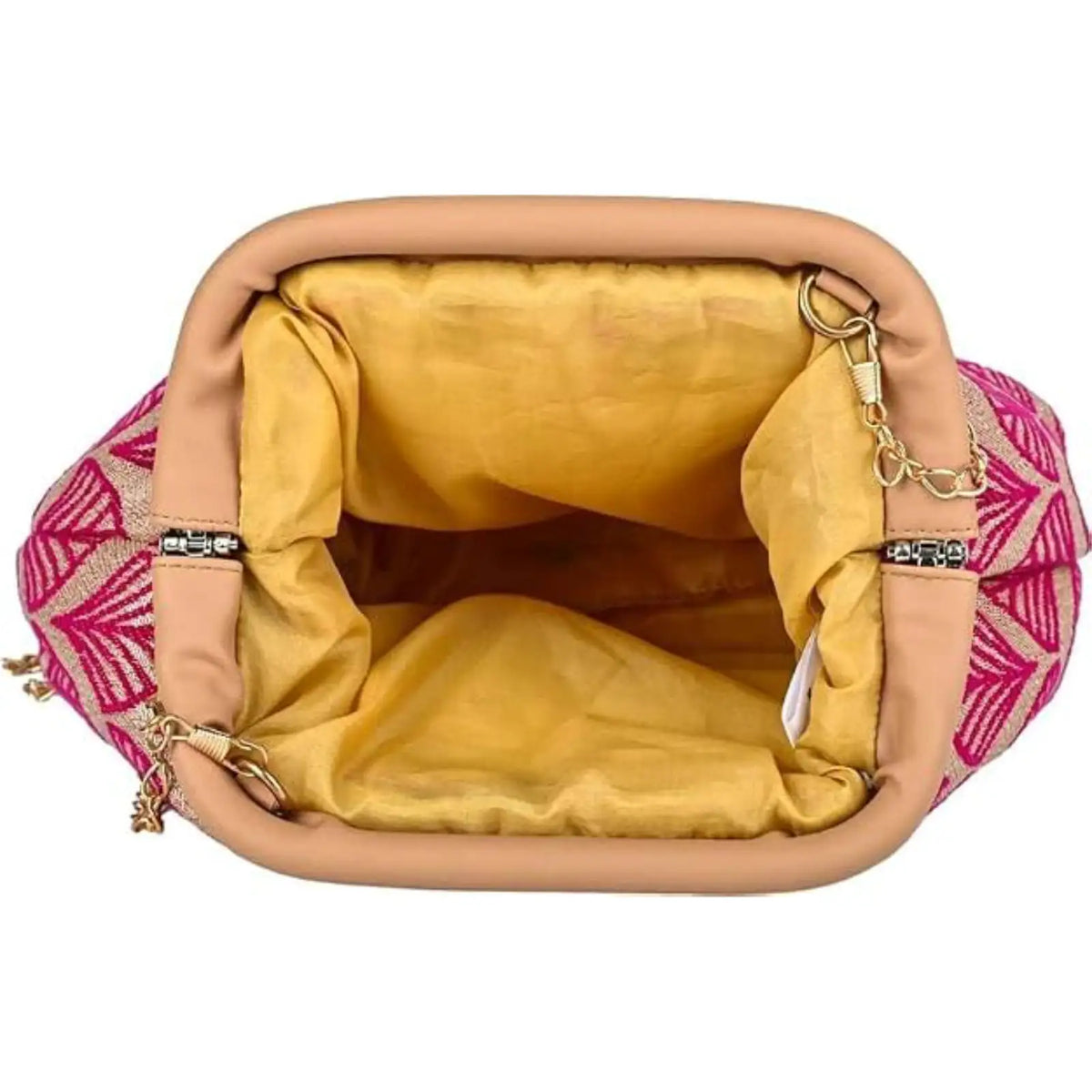 ENSAC Womens Clutch Bags | Jacquard Evening Party Clutch with Chain Strap