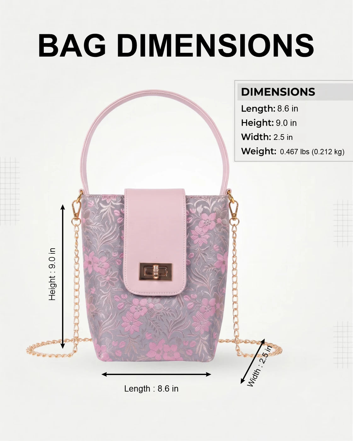 ENSAC Eternal Love Sling Bag | Silk Festive Top Handle Chain Handbag for Women