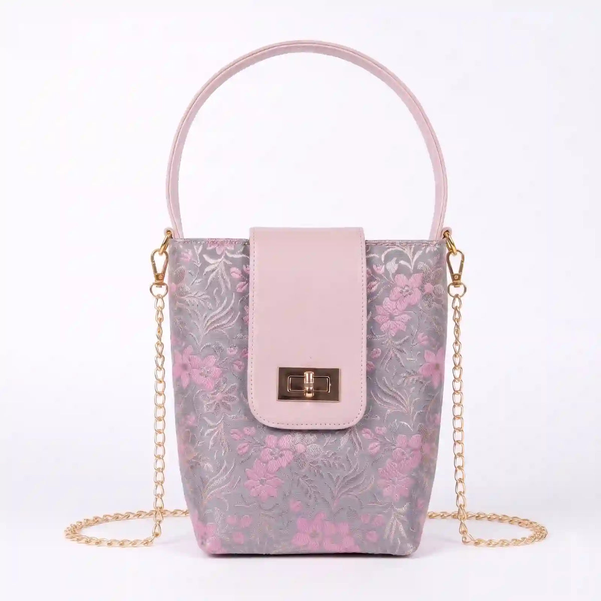 ENSAC Eternal Love Sling Bag | Silk Festive Top Handle Chain Handbag for Women