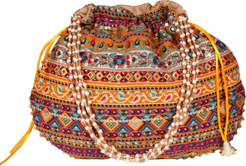 Ensac Women Multicolor Potli Bag | Ethnic Party Handbag for Women & Girls