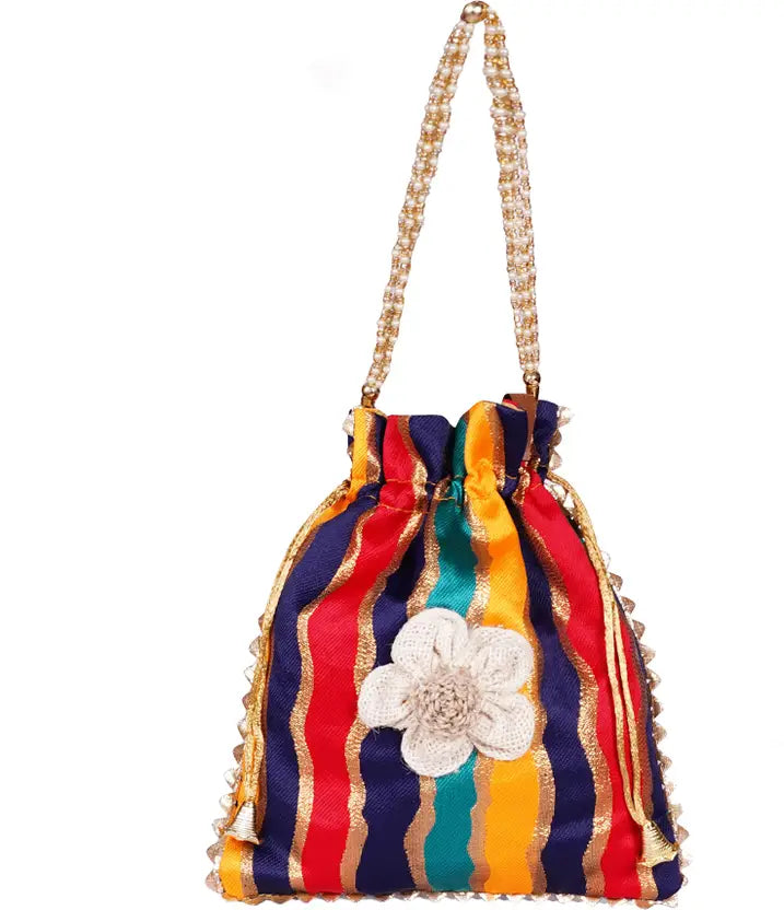 Ensac Women Multicolor Potli Bag (Pack of 2) | Ethnic Party Handbags for Women & Girls